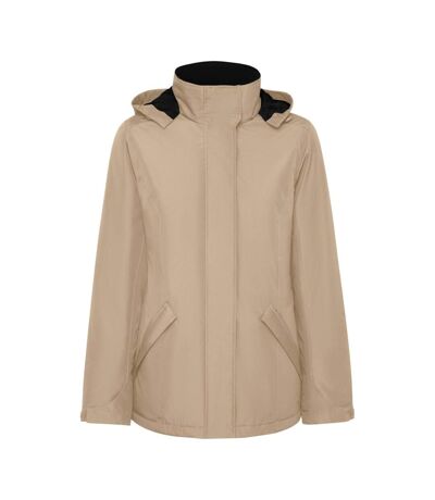Womens/ladies america padded parka dark sand Roly