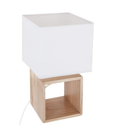 Lampe à poser design Scandi - H. 32 cm - Blanc