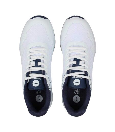 Mens Cricket Spikes White Navy Slazenger