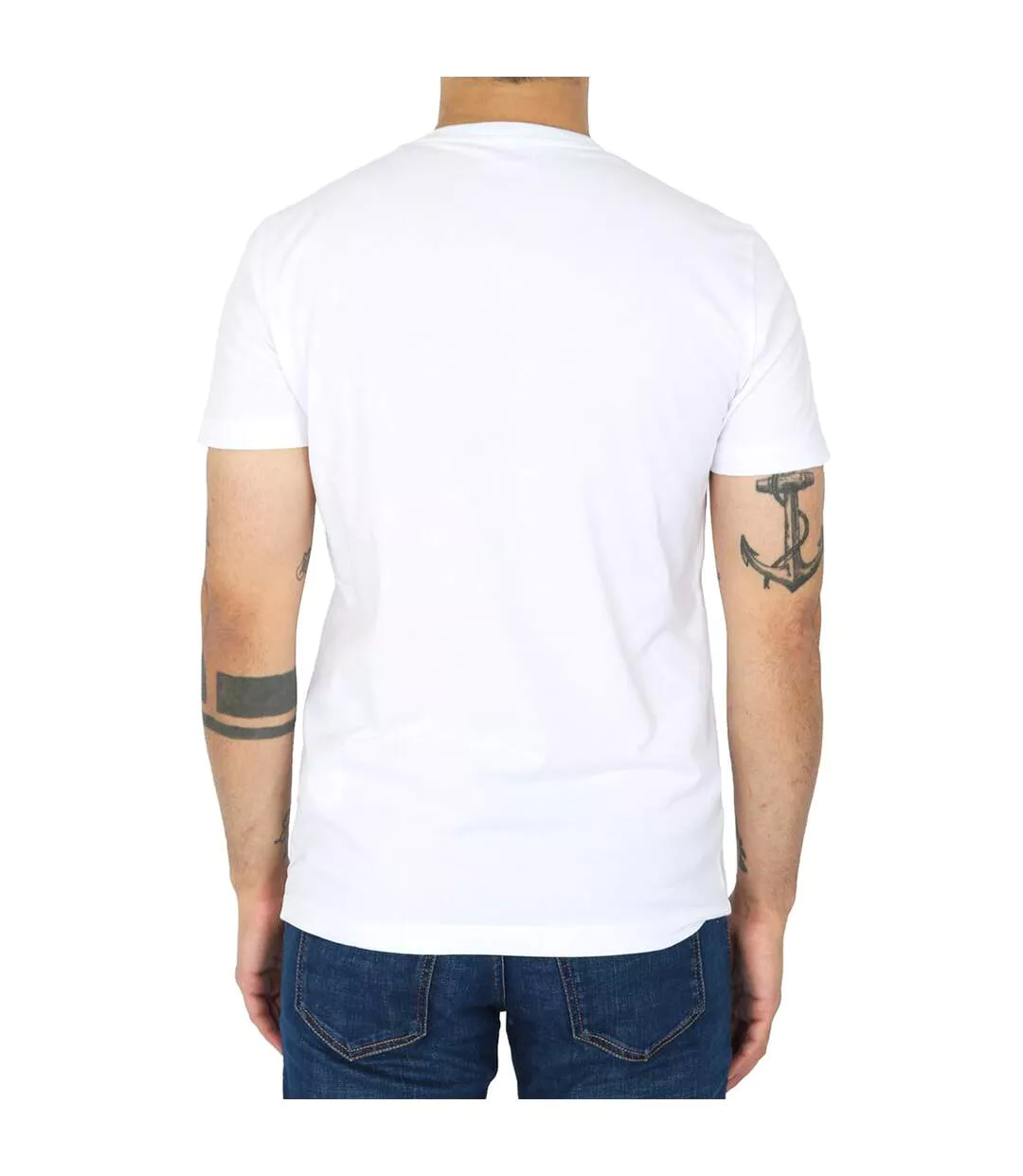 T-shirt Motif/style Logo Industry Denim Division Adulte Blanc Diesel-4