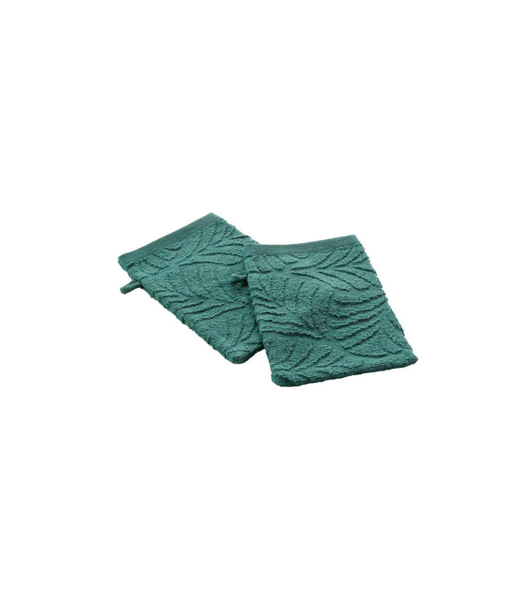 Lot de 2 Gants de Toilette Madeira 15x21cm Emeraude-1