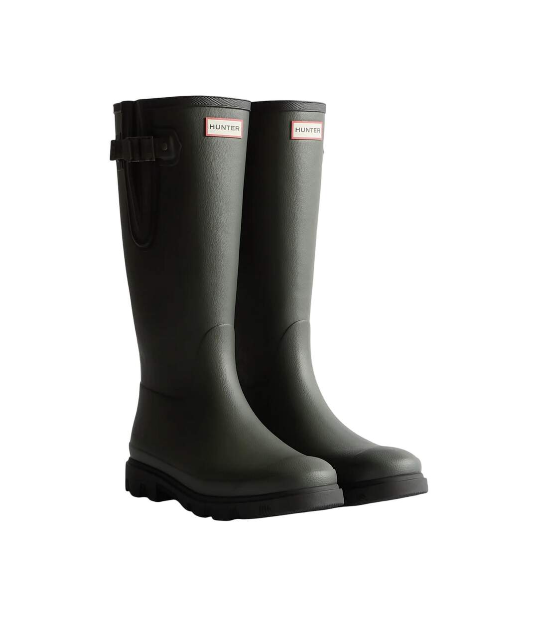 Bottes De Pluie Downpour Homme Olive Foncée Noir Hunter-1