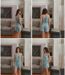 Combinaison short fleurie femme à  fines bretelles - Tendance et rafraichissante-3