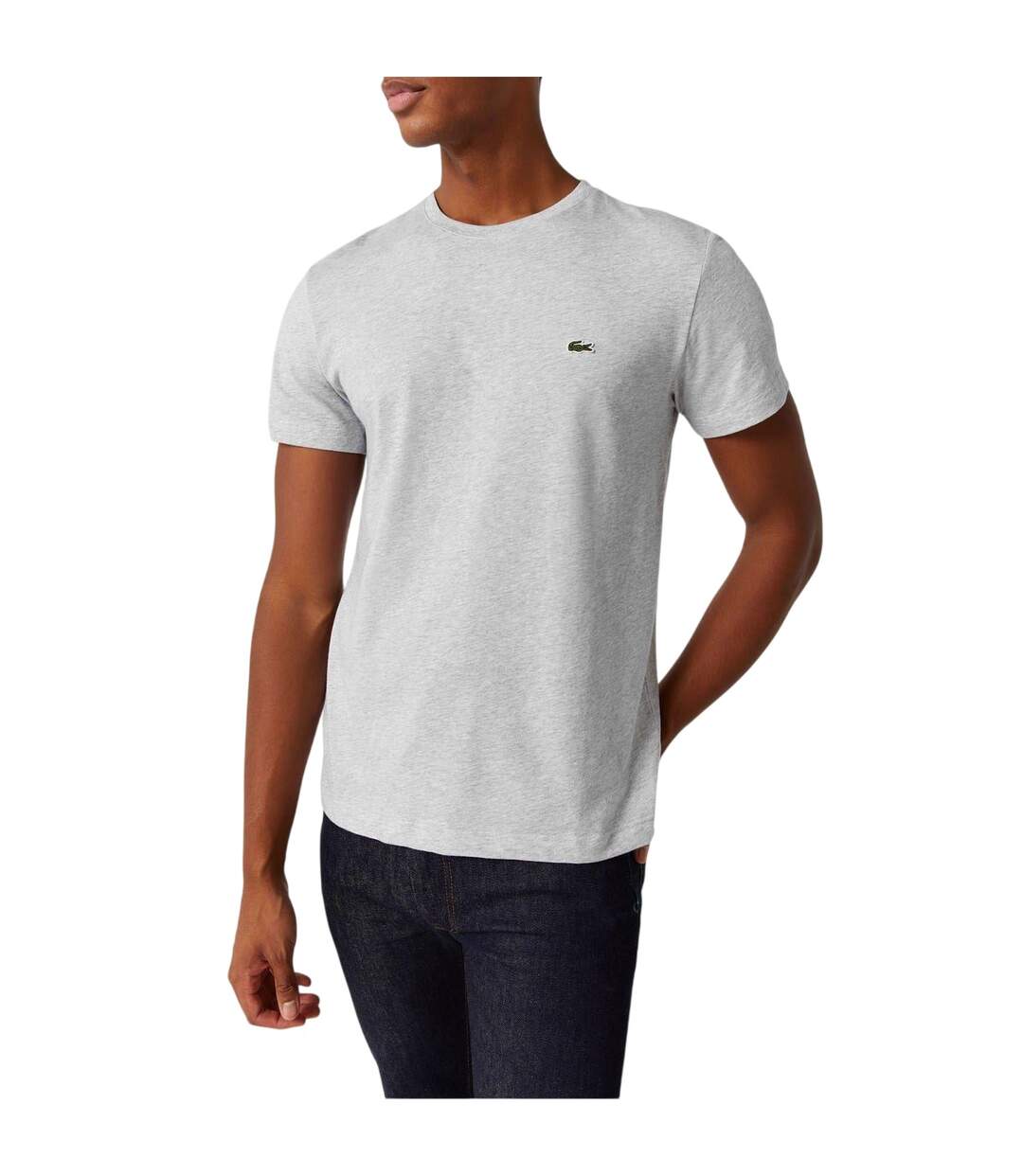 T-shirt Motif/style Logo Homme Gris Clair Lacoste-1