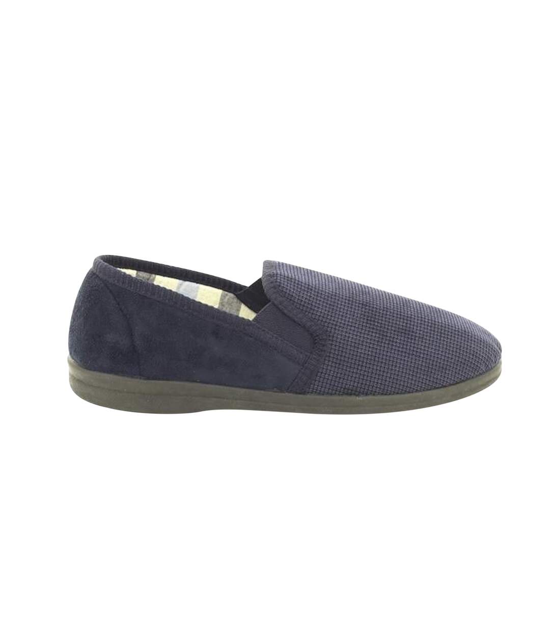 Sleepers Mens Harry Memory Foam Twin Gusset Slippers (Navy) - UTDF1247-2