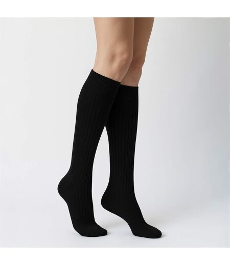 Ladies 3 Pack Knee High 100% Cotton Soft Breathable Socks