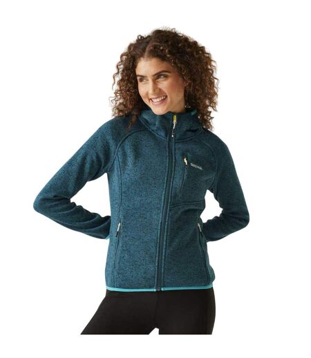 Womens/ladies newhill marl hooded fleece jacket moroccan blue/tahoe blue Regatta