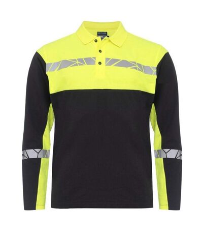 Polo Manches Longues Progression Homme Noir Jaune Projob