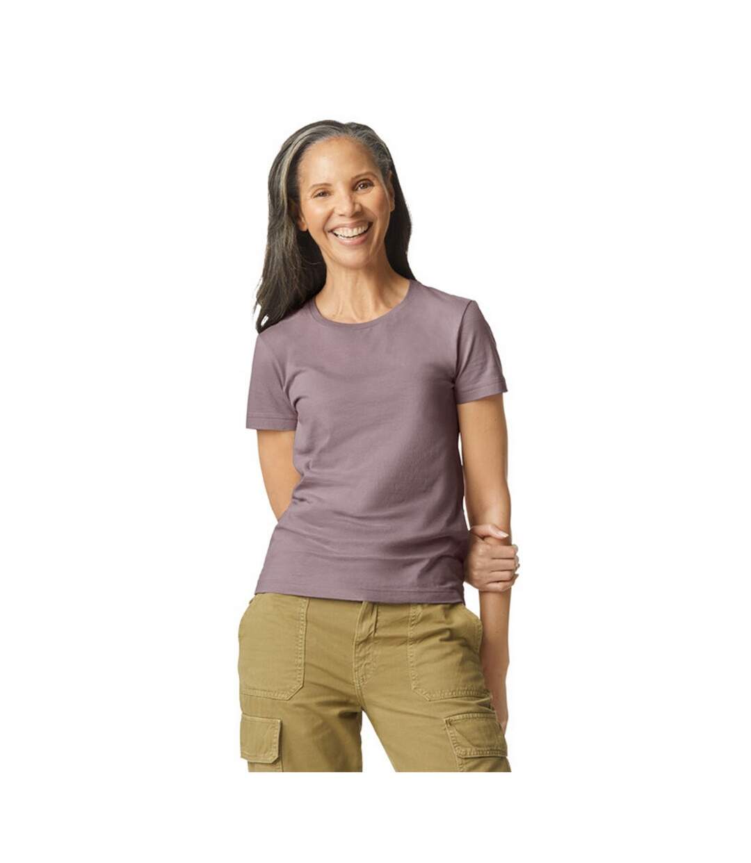 T-shirt femme taupe Gildan