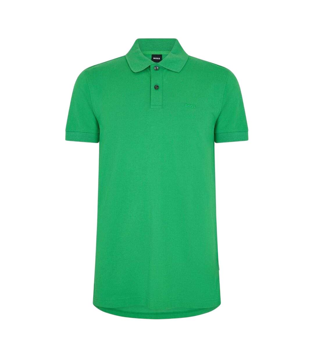 Mens Firenze Cotton Polo Shirt Green Boss-1