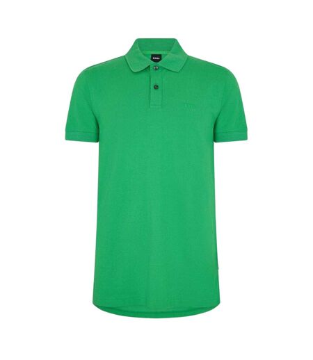 Mens Firenze Cotton Polo Shirt Green Boss