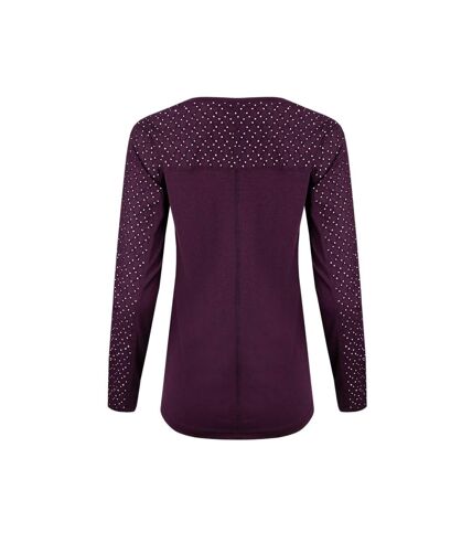 Womens/ladies topia organic long-sleeved top mulled wine Weird Fish