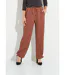 Pantalon large ceinture élastiquée maille crêpe unie-1