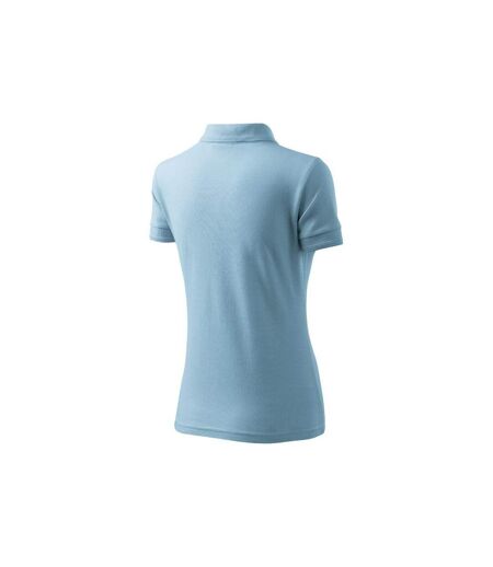 Womens/ladies Pique Polo Shirt Denim Malfini