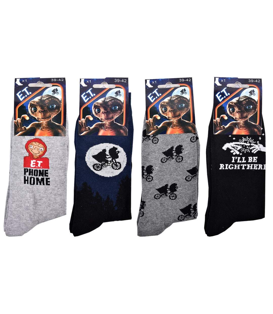 Chaussettes Pack HOMME E.T L'EXTRATERRESTRE Pack de 4 Paires 1687-4