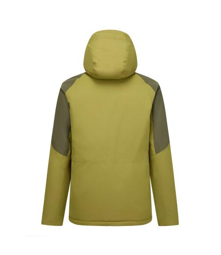 Mens Stanford Two Tone Waterproof Insulated Jacket Nephrite Green Dark Khaki Regatta