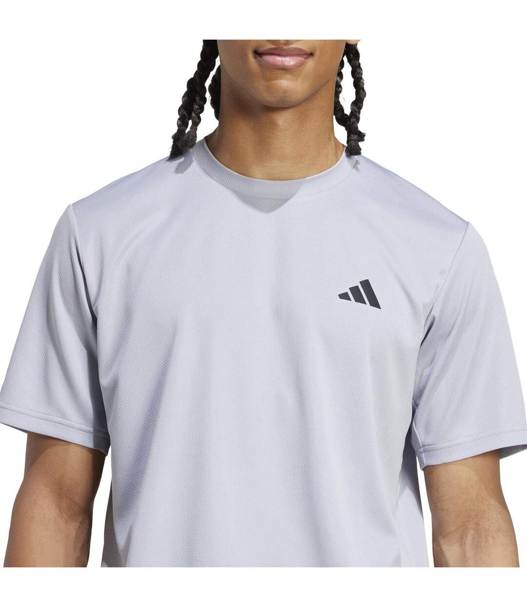 T-shirt Entraînement Essentials Homme Gris Pâle Noir Adidas-4