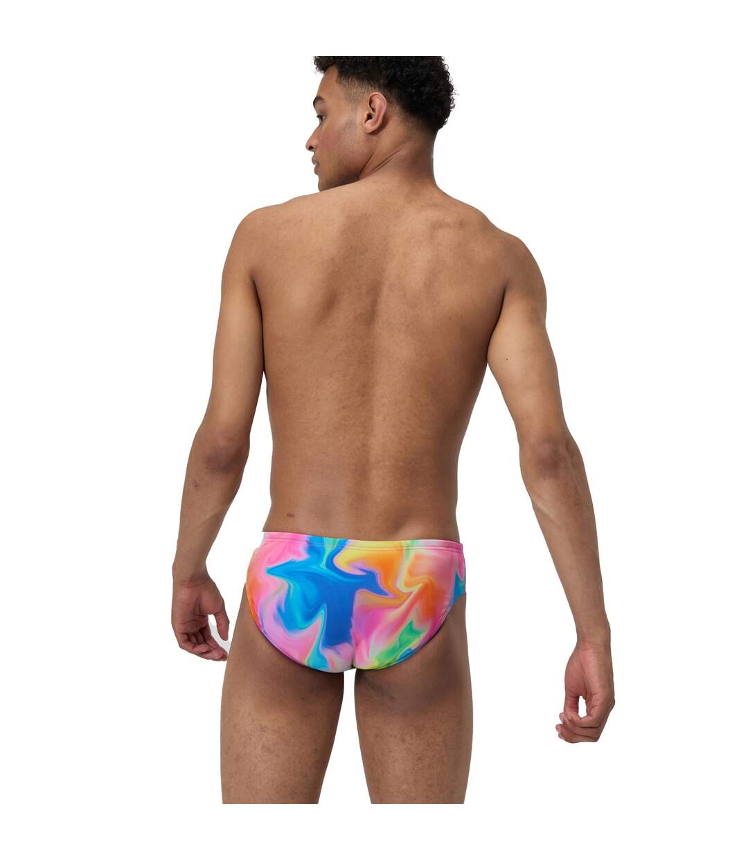Mens Swirl Swim Briefs Multicoloured Speedo-4