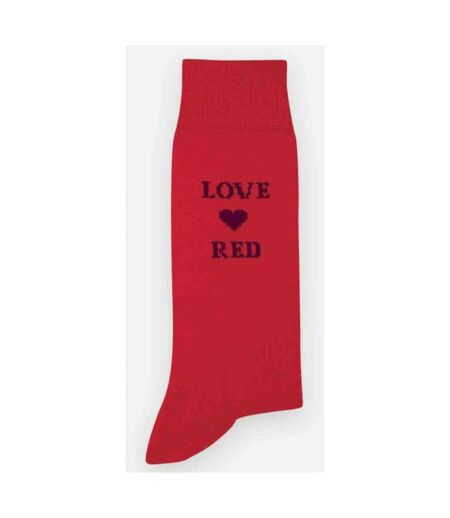 Chaussette motif love red