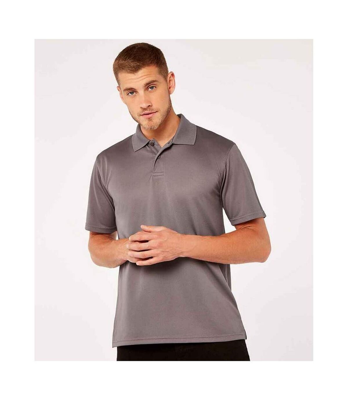 Kustom Kit Mens Cooltex Plus Regular Polo Shirt (Charcoal)