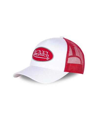 Casquette baseball homme Von Dutch BM Blanc filet rouge Vondutch