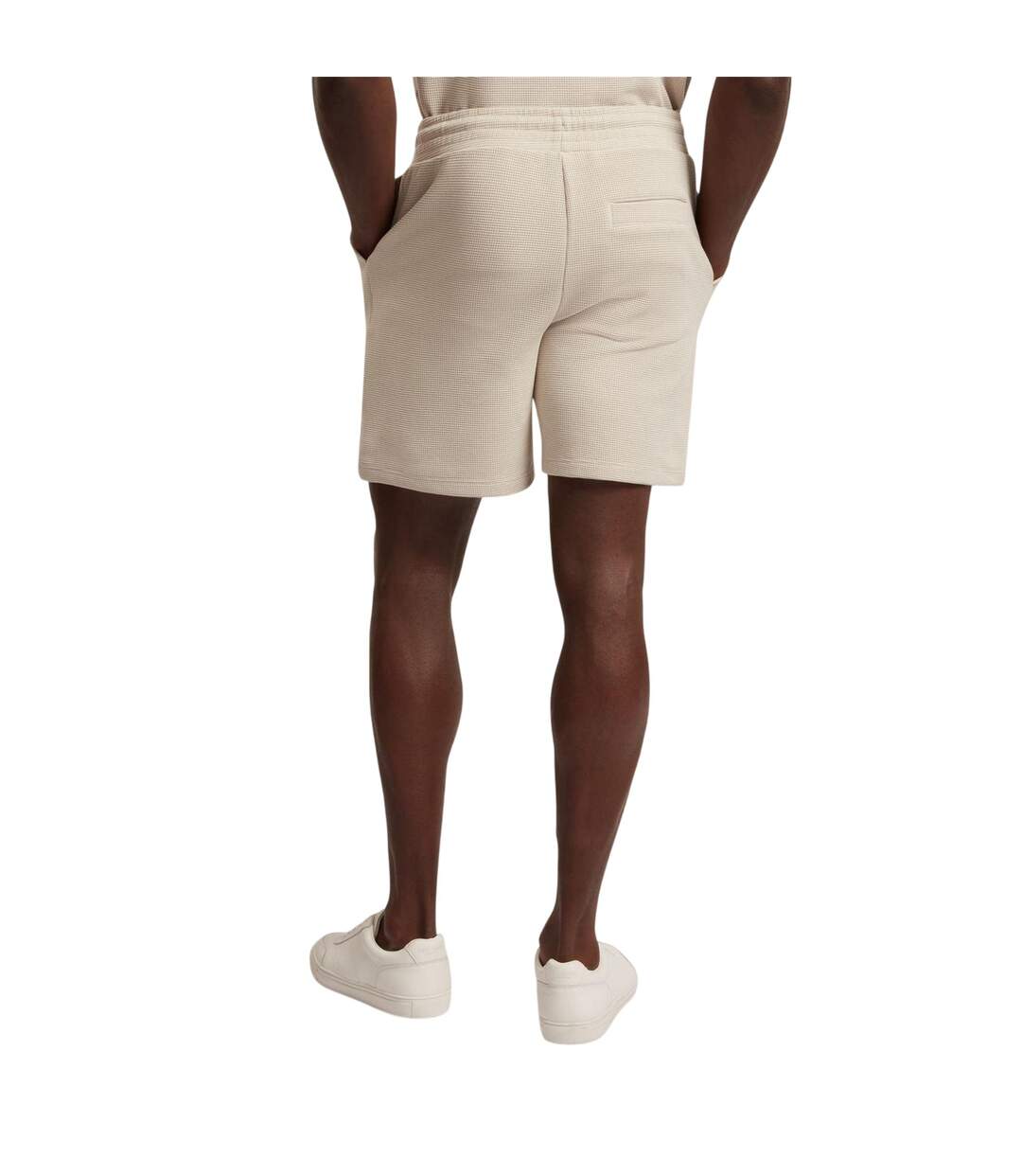 Mens Textured Shorts Ecru Ted Baker-3