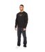 Mens henstack crew neck sweatshirt black Henleys-3