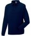 Sweat-shirt lourd col polo pour homme - R-012M-0 - bleu marine