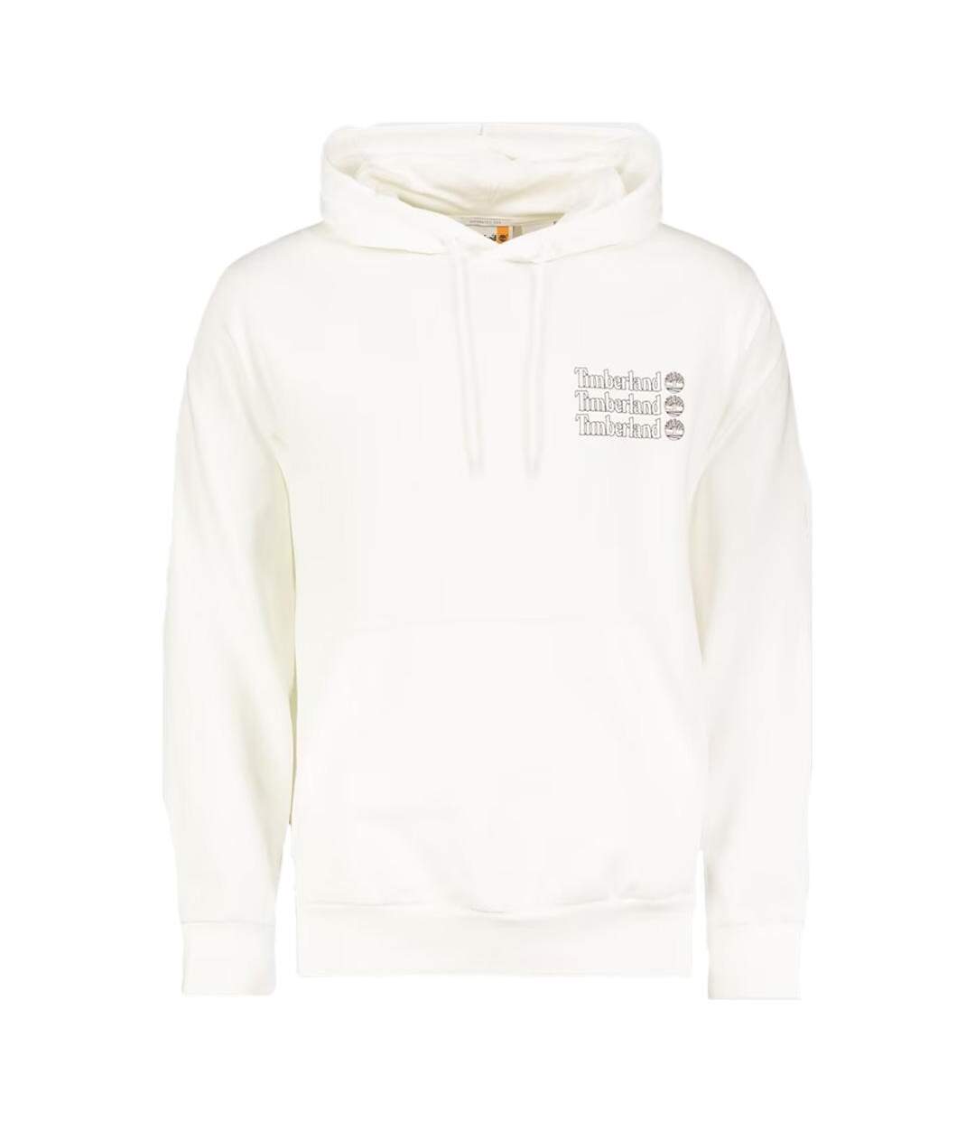 Sweat à capuche blanc homme timberland  2 tier 3-1