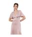 Womens/ladies Satin Angel Sleeve Bridesmaid Maxi Dress Soft Pink Maya Deluxe-3