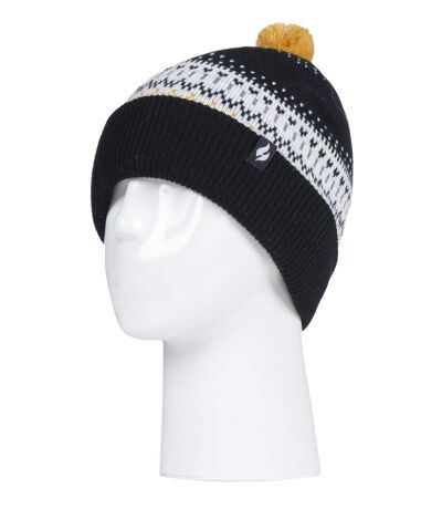 Ladies Knitted Beanie Bobble Hat with Pom Pom