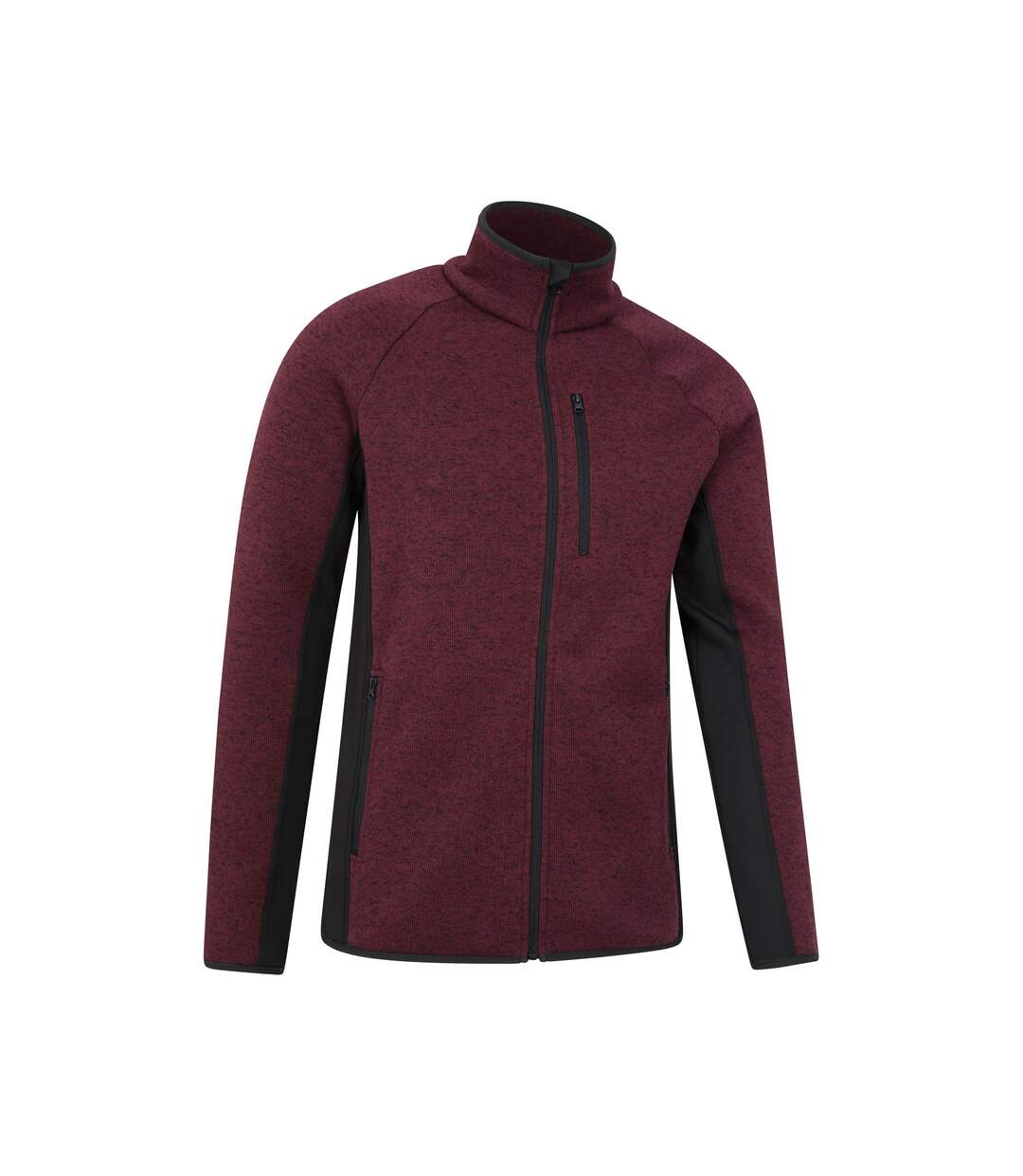 Mens Treston Full Zip Fleece Jacket Burgundy Mountain Warehouse-4