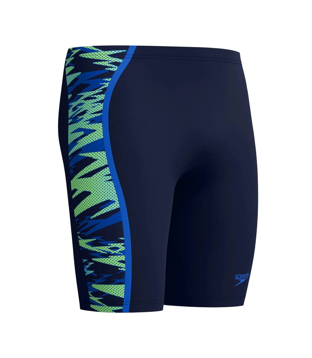 Mens Hyperboom Splice Patterned Mid Rise Jammer Shorts Navy Speedo-3