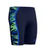 Mens Hyperboom Splice Patterned Mid Rise Jammer Shorts Navy Speedo-3