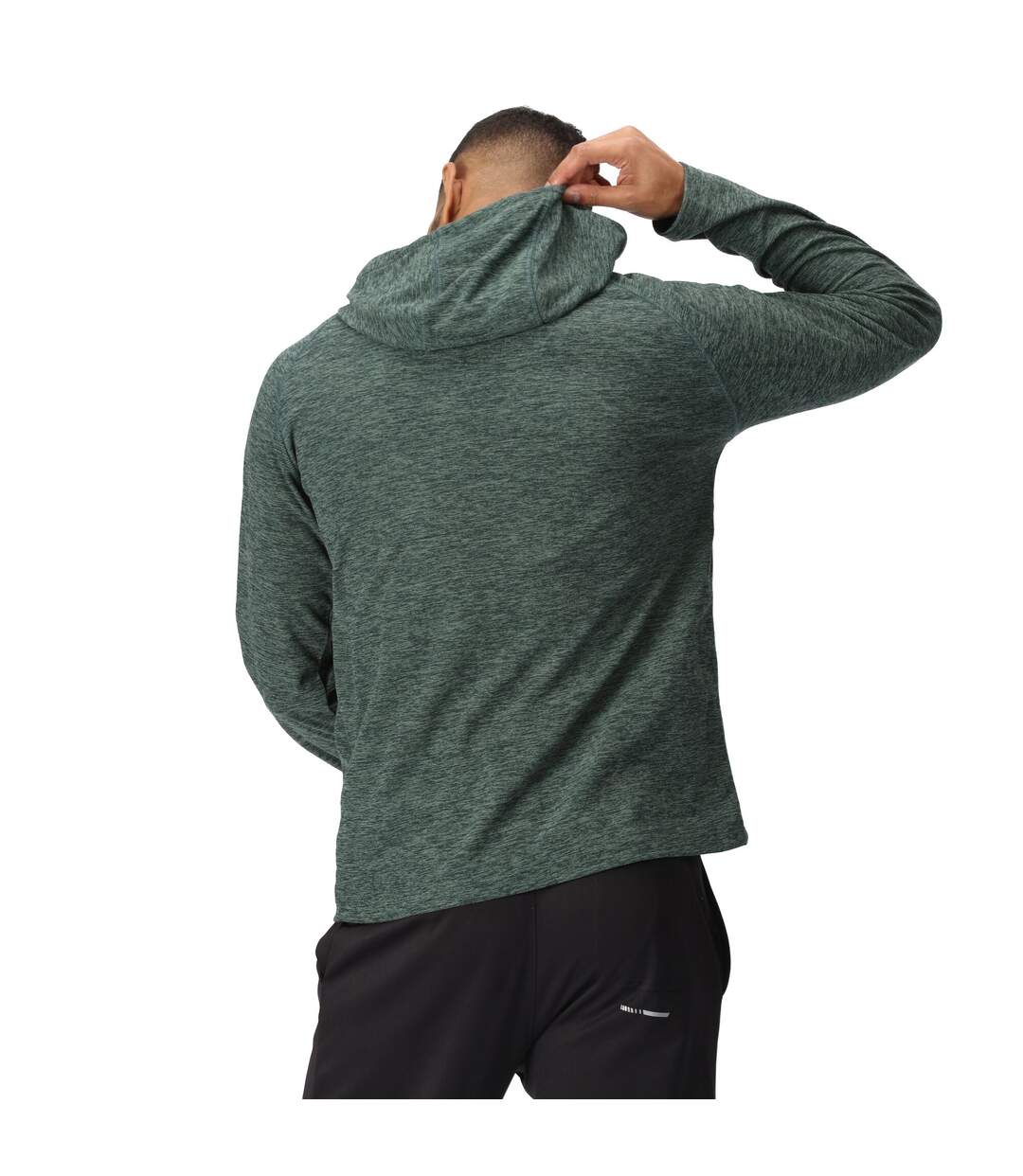 Sweat à capuche edley homme vert forêt foncé Regatta-3