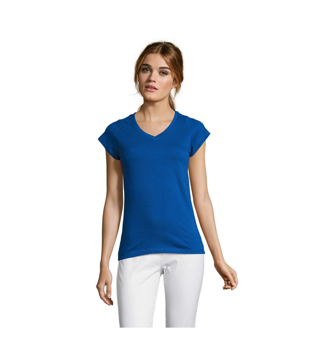 T-shirt Moon Femme Bleu Roi SOLS-2