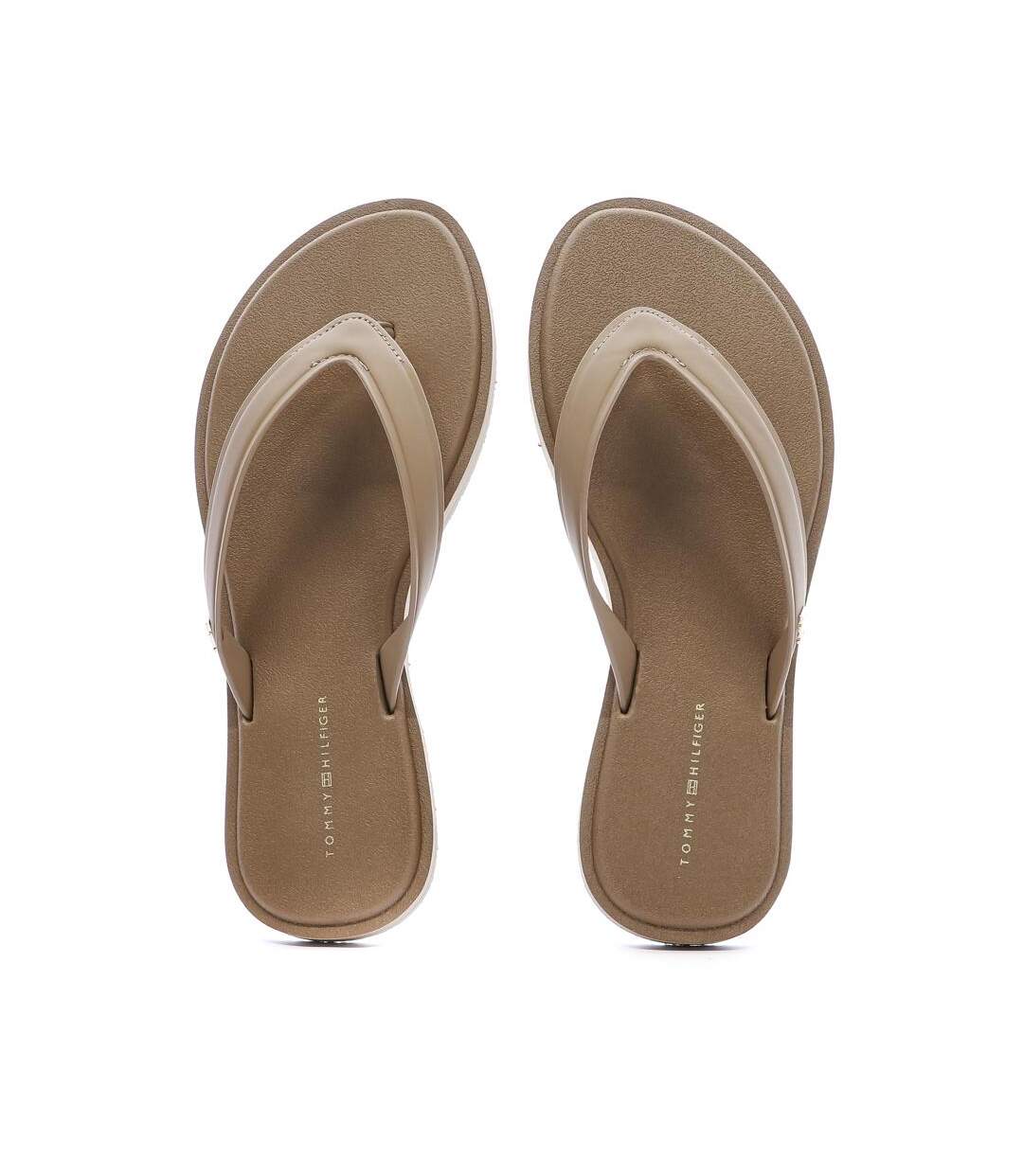Tongs beige femme tommy hilfiger scandi premium-2