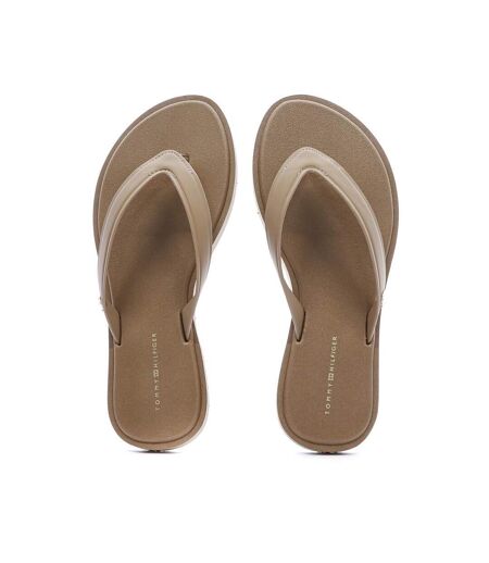 Tongs beige femme tommy hilfiger scandi premium