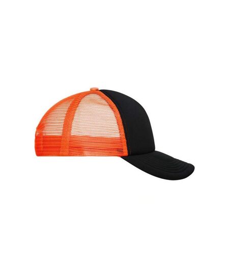 Casquette Trucker Noir Orange Néon Myrtle Beach
