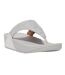 Womens/ladies Glitz Toe Post Sandals Silver FitFlop-1