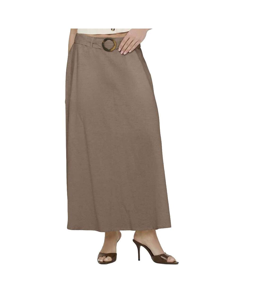 Jupe taupe femme jdy milan-1