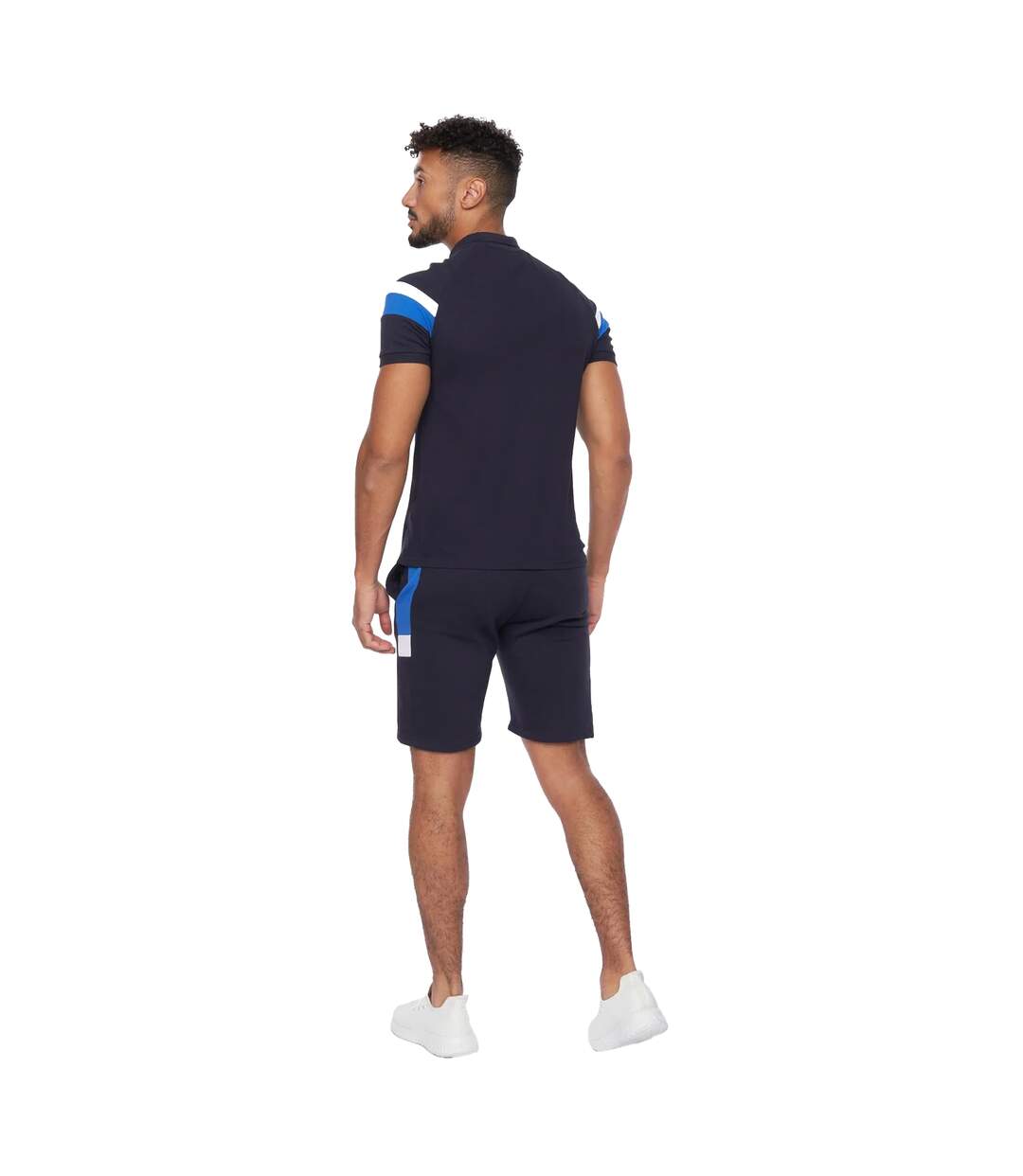 Ensemble haut et short maxmore homme bleu marine Crosshatch-2