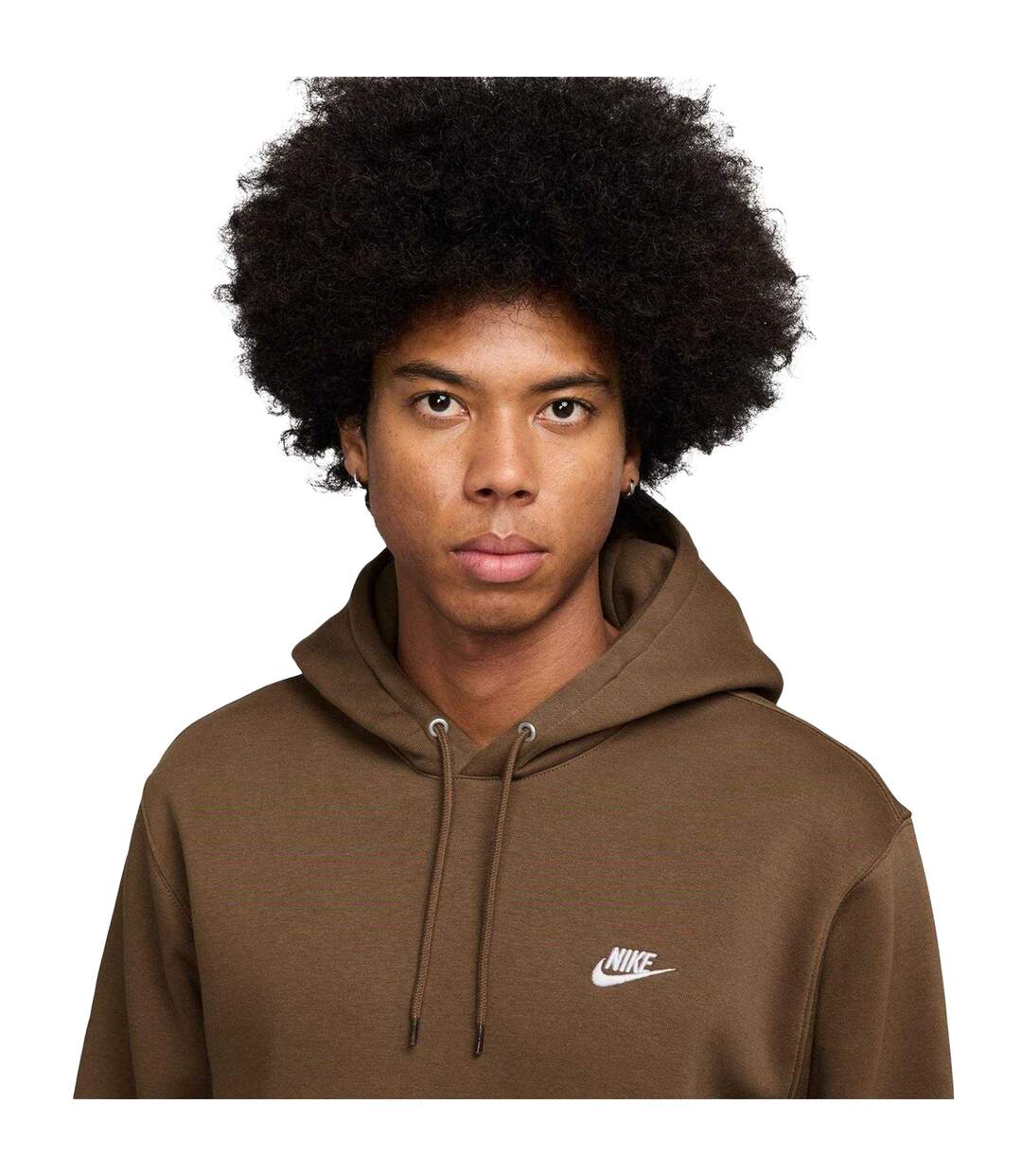 Sweat À Capuche Club Homme Marron Nike-3