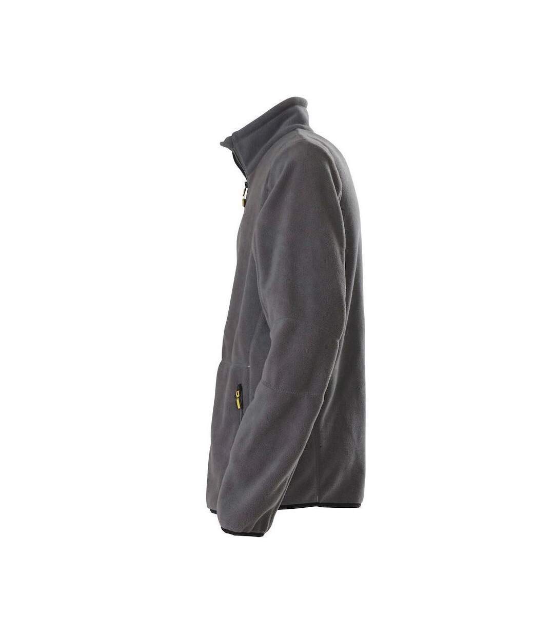 Mens Speedway Fleece Jacket Steel Grey Printer-3