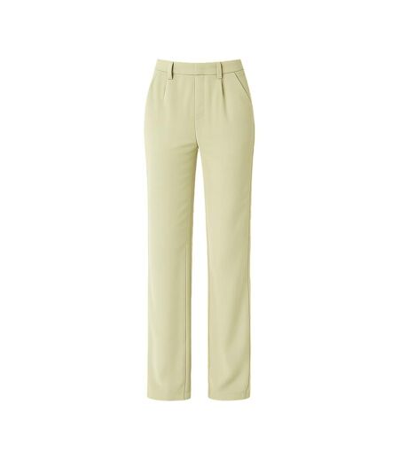 Pantalon Motif/style Uni Femme Vert De Gris Clair Missy Empire