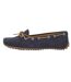 Womens/ladies Suede Flat Boat Shoes Navy Chatham-2