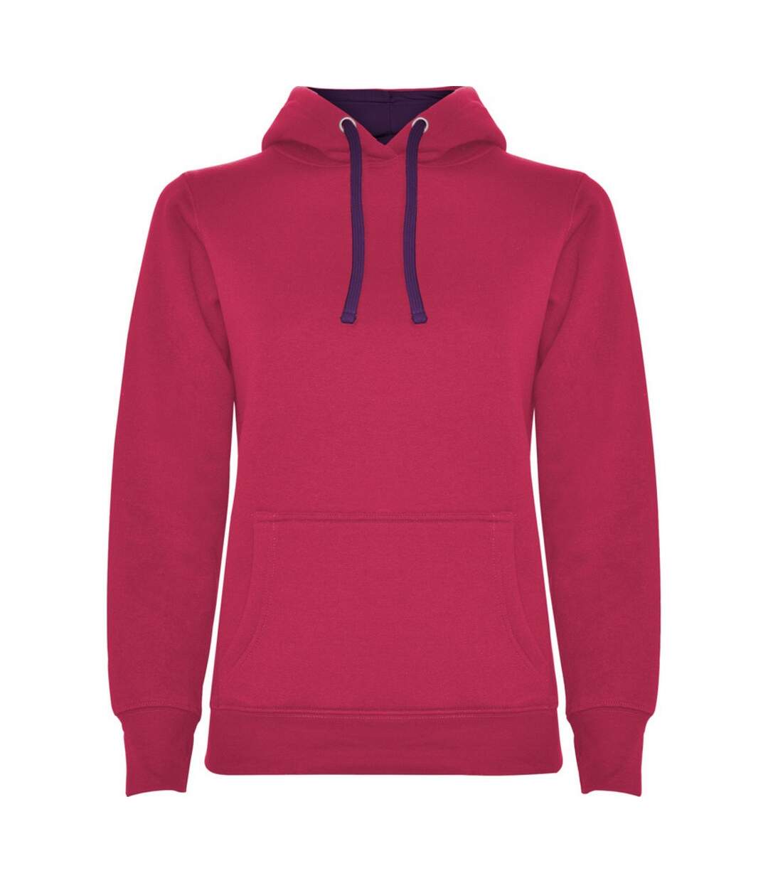 Sweat à capuche urban femme rouge vif / violet Roly-1