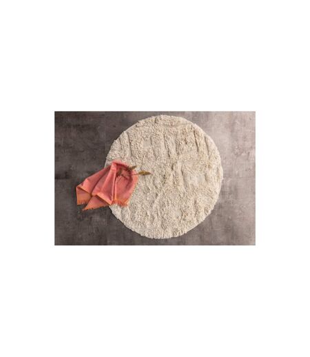 Tapis Rond Salle de Bain Hilma 60cm Beige