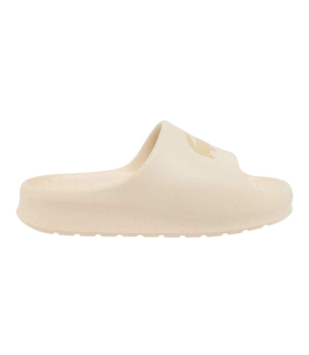 Claquettes Vacances Motif/style Crocodile Serve Homme Blanc Cassé Lacoste-1