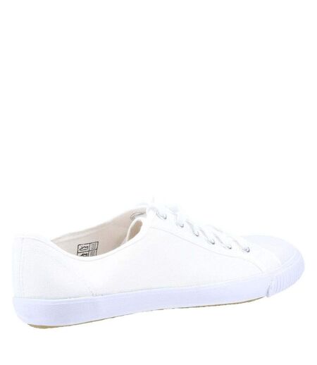 Unisex adult toe cap plimsolls white Mirak